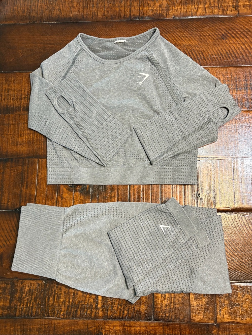 Gymshark Grey Seamless High-Rise Athletic Shorts with Logo